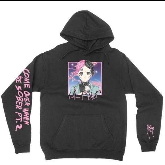 GOTHBOICLIQUE x LIL PEEP Lil PEEP Come Over When Youre Sober Pt 2 Hoodie (RARE) - Picture 3 of 4